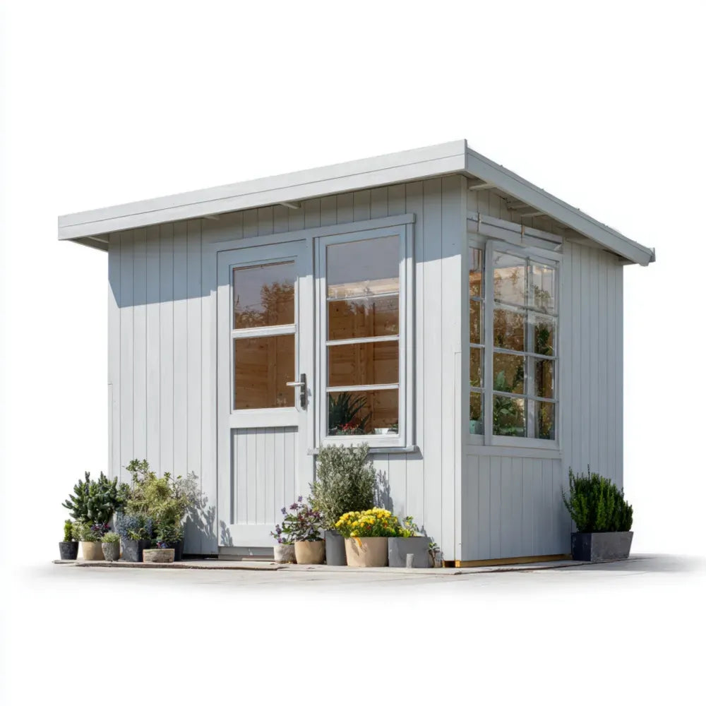 Storage Shed Wooden 2.5x2.5x2.2m - Gray - Modern Design