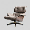 Lounge Chair 84x84x84 cm Leather Upholstery - Brown - Modern Design