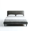 Double Bed Upholstered Frame 140x200x100 cm - Dark Gray - Modern Design