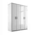 Wardrobe Wood 180x60x200 cm – White – Modern Design