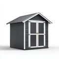 Outdoor Storage Shed Durable Steel 2.5x2x2.1m - Gray - Weather Resistant